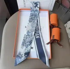 【大人気】スカーフ バンダナ ヘアアクセサリー カバン バッグ ブルー