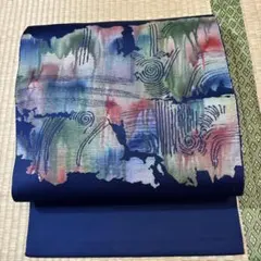 高級 正絹 洒落帯 名古屋帯 幾何学模様 横段 抽象柄 426 - メルカリ