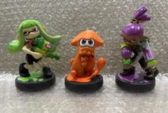 amiibo　スプラトゥーン　限定色　緑ガール　紫ボーイ　オレンジイカ