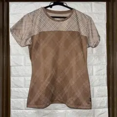 prince テニスウェア　 Lサイズ ブラウン チェック柄