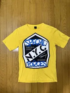 【美品】TOMMY プリントTシャツ Ｌ イエローのサムネイル