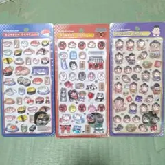 新品未開封★ボンボンドロップシール 和柄3種セット★相撲＆寿司＆東京観光