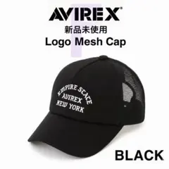 【アビレックス】新品未使用 ロゴ メッシュキャップ F ブラック AVIREX