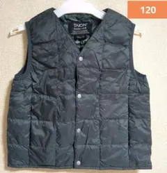 【TAION】インナーダウンベスト 120 タイオン Vネック ボタン