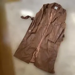 ZARA フェイクレザー ロングコート XL