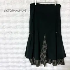 ヴィクトリアンモーヴ フレアスカート 上品 大きいサイズ きれいめ 春