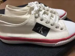 Calvin Klein Jeans キャンバススニーカー ホワイト×レッドのサムネイル