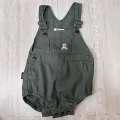 ポロベビー　可愛いくま刺繍 ダルマオール ロンパース 70cm カーキのサムネイル