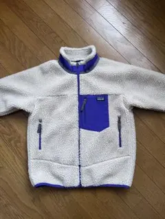 patagonia フリースジャケット クリーム/パープル