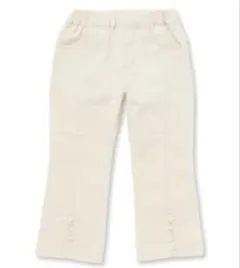 SLAP SLIP 裾スリットパール花付きツイルデニムパンツ 110cmのサムネイル