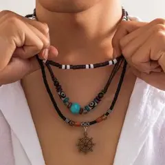 インディアンジュエリー ネックレス ターゴイズ アクセサリー 舵輪