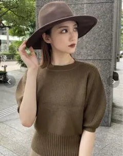 MURUA ハーフスリーブニット カーキ　美品