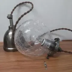 ペンダントライト クラックガラス