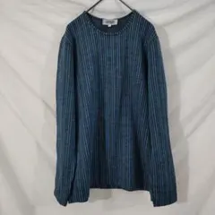 MISSONI ニット サイズ44 ストライプ ターコイズブルー イタリア製