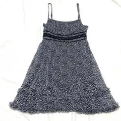 JAYRO キャミソール　ワンピース　チュニック　レオパード　レース　M 黒　白
