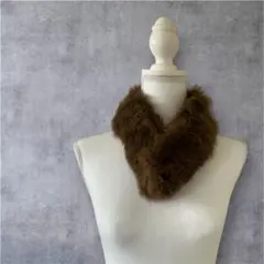 極美品　ダイトー　ファーショール　マフラー　毛皮　ダークブラウン　茶色