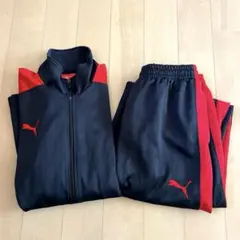 廃盤！PUMA シャドー ストライプ ジャージ セットアップ プーマ 黒×赤