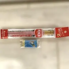 おかしみたいな細軸えんぴつと気仙沼の消しゴムセット