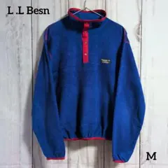 L.L.Bean エルエルビーン スナップT プルオーバー ブルー×レッド