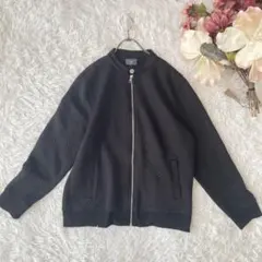 H&M キルティングジャケット　ジップ　スプリング　Mサイズ　黒のサムネイル