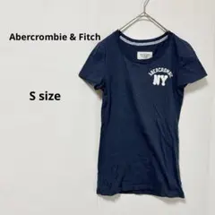 アバクロンビー&フィッチ　Tシャツ　S ネイビー　半袖　ワンポイント