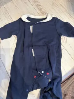 ベルメゾン　ネイビー 襟付きロンパース