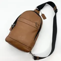 良品✨COACH　コーチ　ボディバッグ　スリング　　バッグ　レザー　ブラウン