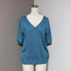 アパートバイローリーズ Ｖネック ニット ターコイズ