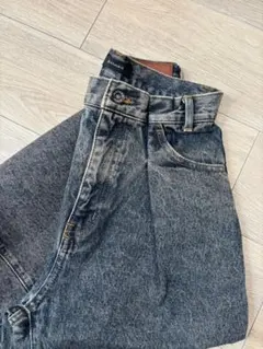 jeanasis／タックデニムワイドパンツ