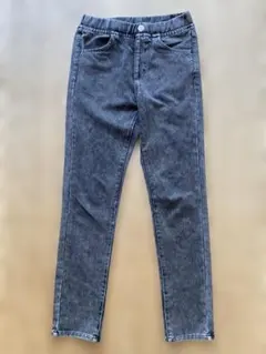ブラックデニム調スキニーパンツ　150cm
