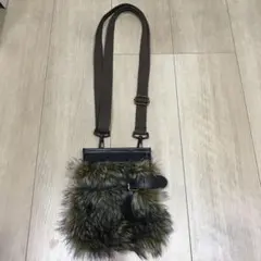 ファー付きショルダーバッグ