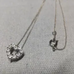 ネックレス ハート ジルコニア SILVER
