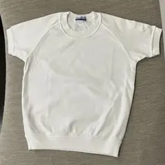 【未使用】体操服　半袖　襟なし　130cm ホワイト 男女兼用