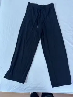 GU プリーツワイドパンツ ブラック Mサイズ