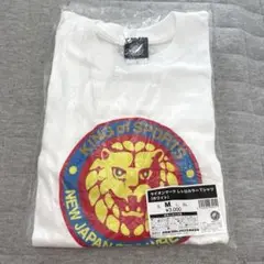 新日本プロレス　ライオンマークレトロカラーTシャツ ホワイト Mサイズ