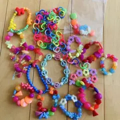 カラフルビーズ ブレスレット チャーム ハンドメイド用 キッズ