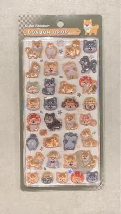 ボンボンドロップシール クーリア 和柄　柴犬　正規品
