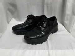 zara Vibram レザーシューズ　ブラック　モード　スニーカー　41のサムネイル
