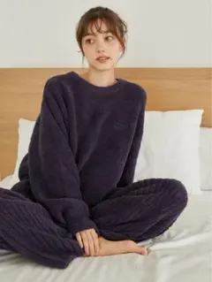 ジェラートピケ　ベーシックパウダープルオーバー&ロングパンツセット