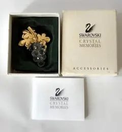 Swarovski クリスタル ブドウ ブローチ