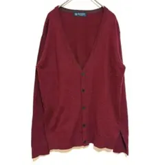 Blue standard カーディガン リブ Mサイズ Ｖネック レッド 羽織