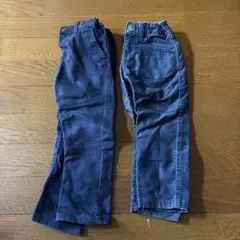 H&M デニム ジーパン ネイビー ストレートレッグパンツ 2点セット 95cm