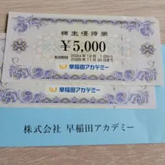 2025年最新】早稲田アカデミー 株主優待券の人気アイテム - メルカリ