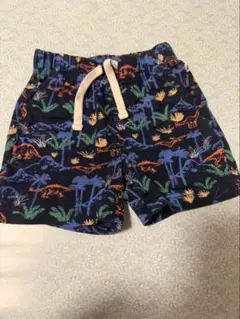 恐竜柄 ネイビー 半ズボン