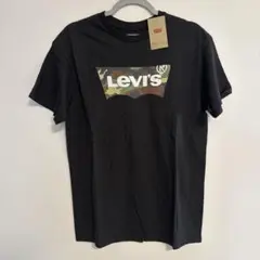 《新品未使用》Levi's 迷彩ロゴ ブラック Tシャツ L アメリカ購入品
