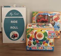 SKIPPER ライドアンドロール アンパンマン 知育パズル 工事車両セット