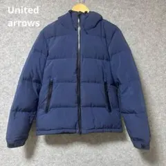 UNITED ARROWS ネイビー ダウンジャケット　フードありのサムネイル