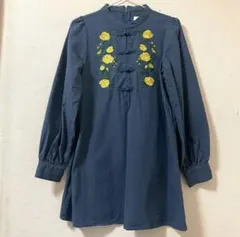jouetie エンブロイダリーチャイナミニワンピース　ブルー×イエロー