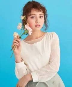 マジェスティックレゴン ＊フロッキースリーブトップス