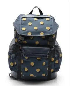 正规美品コーチ COACH バックパック リュック トレック ドット柄